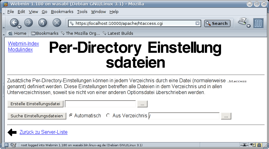 Kategorie Server - Apache - Per-Verzeichniseinstellungen